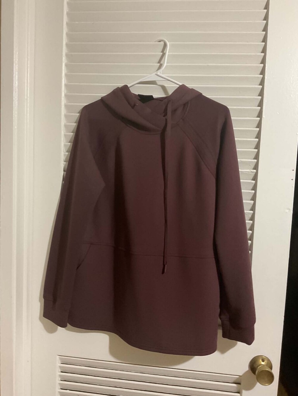 Women's Hooded Pullover Sweatshirt - Deep Plum